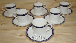 Royal Worcester Avalon Firenze (6) Demitasse Cups, 2 1/2 & (6) Saucers, 5 1/8