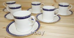 Royal Worcester Avalon Firenze (6) Demitasse Cups, 2 1/2 & (6) Saucers, 5 1/8