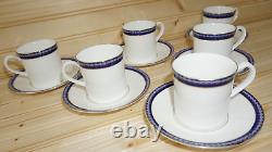 Royal Worcester Avalon Firenze (6) Demitasse Cups, 2 1/2 & (6) Saucers, 5 1/8