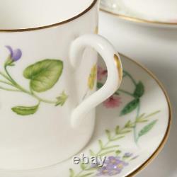 Royal Worcester England Arcadia Demitasse Cups Saucers Set of 8