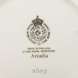 Royal Worcester England Arcadia Demitasse Cups Saucers Set of 8