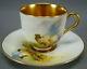 Royal Worcester Hand Painted Highland Sheep Signed Eb Demitasse Cup & Saucer