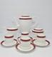 Royal Worcester Howard Coffee Pot Creamer Sugar Bowl 4 Demitasse Cups & Saucers