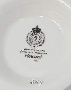 Royal Worcester Howard Coffee Pot Creamer Sugar Bowl 4 Demitasse Cups & Saucers