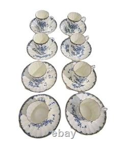 Royal Worcester Mansfield Demitasse Cups And Saucers Set Of 8