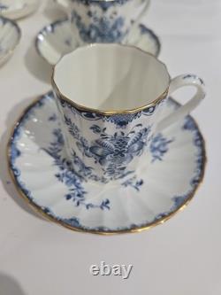 Royal Worcester Mansfield Demitasse Cups And Saucers Set Of 8