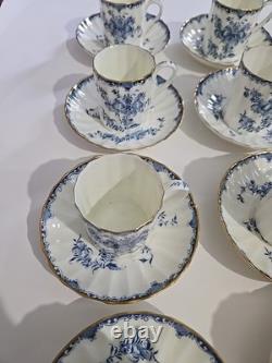Royal Worcester Mansfield Demitasse Cups And Saucers Set Of 8