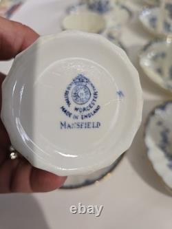 Royal Worcester Mansfield Demitasse Cups And Saucers Set Of 8