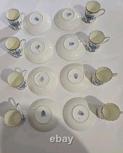 Royal Worcester Mansfield Demitasse Cups And Saucers Set Of 8