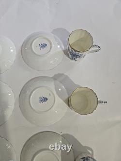 Royal Worcester Mansfield Demitasse Cups And Saucers Set Of 8