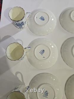 Royal Worcester Mansfield Demitasse Cups And Saucers Set Of 8