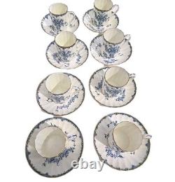 Royal Worcester Mansfield Demitasse Cups And Saucers Set Of 8