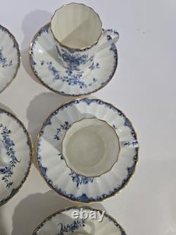 Royal Worcester Mansfield Demitasse Cups And Saucers Set Of 8