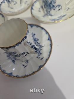 Royal Worcester Mansfield Demitasse Cups And Saucers Set Of 8