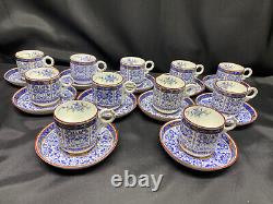 Royal Worcester ROYAL LILY England Set of 11 Demitasse Cups & Saucers