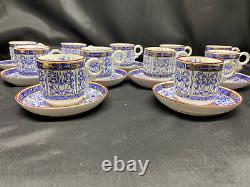 Royal Worcester ROYAL LILY England Set of 11 Demitasse Cups & Saucers