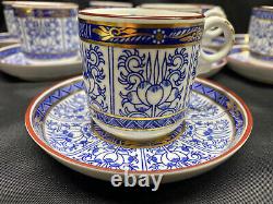 Royal Worcester ROYAL LILY England Set of 11 Demitasse Cups & Saucers