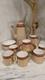 Royal Worcester Red & Gold Chintz Floral Demitasse Cups, Saucers Coffeepot Set