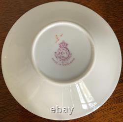 Royal Worcester Set of 2 1924 Jeweled Cabinet Demitasse Cups & Saucers