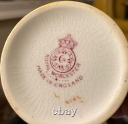 Royal Worcester Set of 2 1924 Jeweled Cabinet Demitasse Cups & Saucers