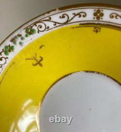 Royal Worcester Set of 2 1924 Jeweled Cabinet Demitasse Cups & Saucers