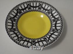 Royal Worcester YellowithBlack Demitasse Cup & Saucer (x2) (Cowell & Hubbard)