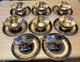 Rudolf Wachter Demitasse Gold /black Cup /saucer Set Of 8 Estate Heirloom Rare