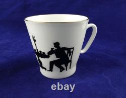 Russian Imperial Porcelain 1744 St. Petersburg Demitasse with Saucer- Set of Two