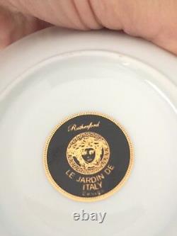 Rutherford Porcelain LE JARDIN DE ITALY Espresso Demitasse Cup & Saucer set 6