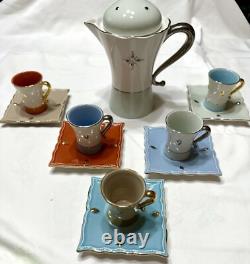 SALE! RARE 10Pc. Vintage French ARTICHAUT Demitasse / Espresso Cups & Saucers