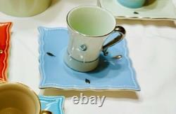 SALE! RARE 10Pc. Vintage French ARTICHAUT Demitasse / Espresso Cups & Saucers