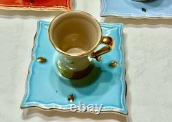 SALE! RARE 10Pc. Vintage French ARTICHAUT Demitasse / Espresso Cups & Saucers