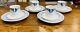 Set 4 Royal Copenhagen Blue Fan Demitasse Cup, Saucer +dessert Plate 12 Pieces