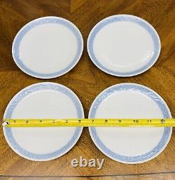 SET 4 Royal Copenhagen Blue Fan Demitasse Cup, Saucer +Dessert Plate 12 Pieces