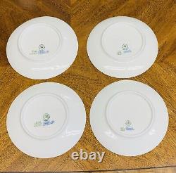 SET 4 Royal Copenhagen Blue Fan Demitasse Cup, Saucer +Dessert Plate 12 Pieces