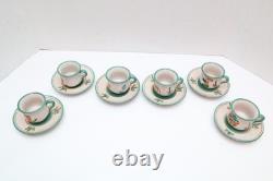 SET 6 Cassetta VTG Vietri Italy Campagna Shephard Farm Demitasse Cups Espresso