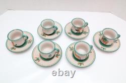 SET 6 Cassetta VTG Vietri Italy Campagna Shephard Farm Demitasse Cups Espresso