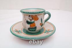 SET 6 Cassetta VTG Vietri Italy Campagna Shephard Farm Demitasse Cups Espresso