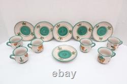 SET 6 Cassetta VTG Vietri Italy Campagna Shephard Farm Demitasse Cups Espresso