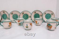 SET 6 Cassetta VTG Vietri Italy Campagna Shephard Farm Demitasse Cups Espresso