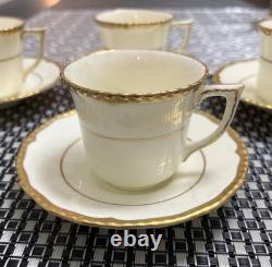 SET OF 4 Royal Doulton Chantilly Demitasse Cups & Saucers England