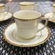 Set Of 4 Royal Doulton Chantilly Demitasse Cups & Saucers England