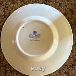SET OF 6 COALPORT ELITE ROYALE DEMITASSE CUPS & SAUCERS Excellent