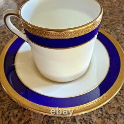 SET OF 6 COALPORT ELITE ROYALE DEMITASSE CUPS & SAUCERS Excellent