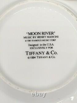 SET Tiffany Moon River Henry Mancini Demitasse Cup Saucers Breakfast at Tiffanys