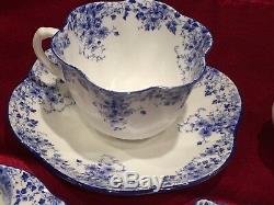 SHELLEY DAINTY BLUE creamer/sugar, Tea cup/saucer, Demitasse & Saucer, Candy Dish