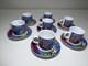 Sakura Verona 1993 Sue Zipkin Demitasse Espresso Cup Saucer Set 7 Vintage