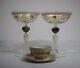 Salviati Pair Of Champagne Murano Venetian Glasses & Demi Tasse Cup & Saucer