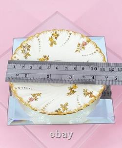 Sarreguemines Antique French Porcelain Louis XV Pattern Demitasse Cup & Saucer