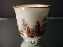 Scarce Richard Ginori Porcelain Pictorial Landscape Demitasse Cup & Saucer C1960